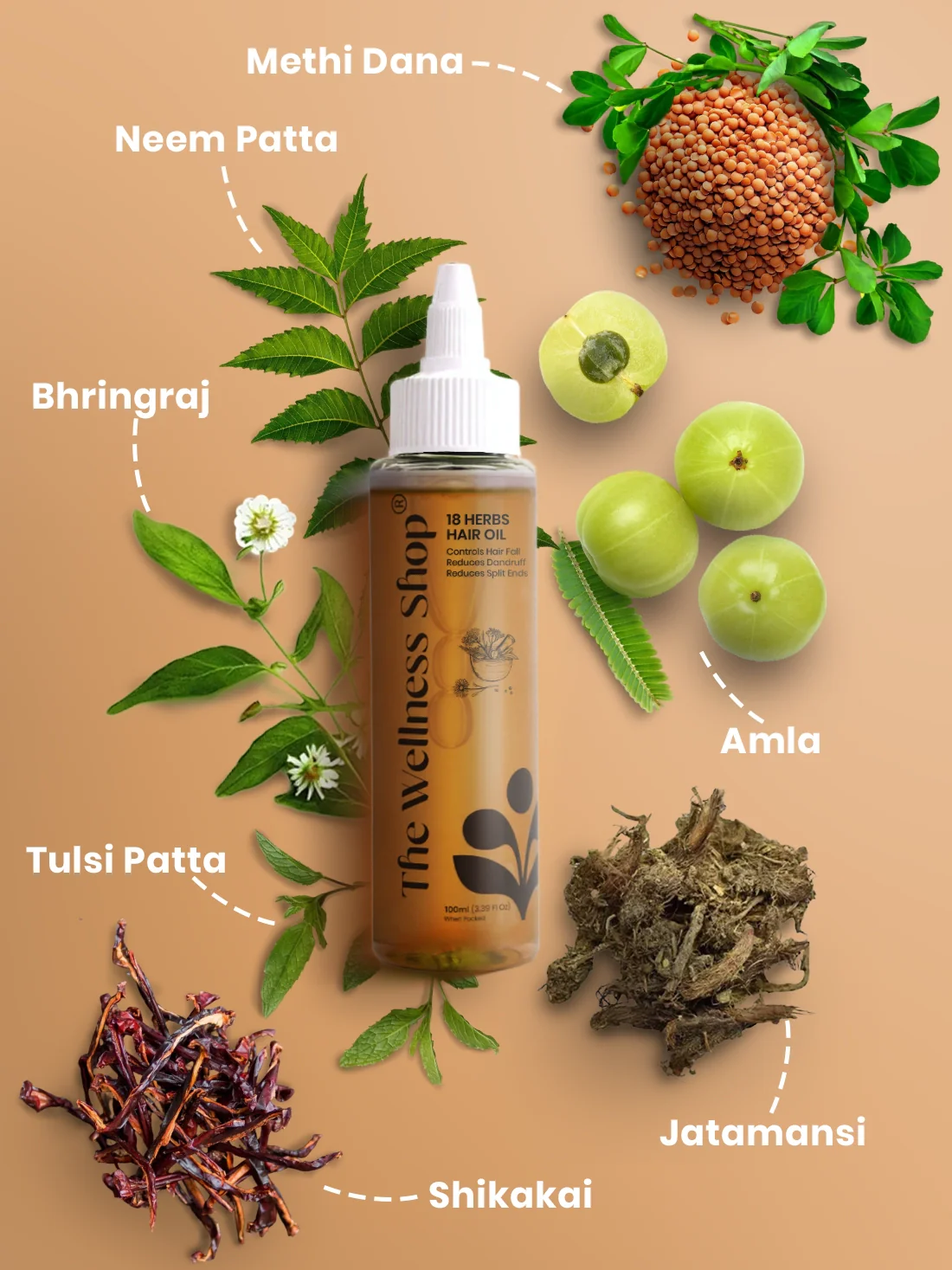 18 Herbs Hair Growth Oil - Image 3
