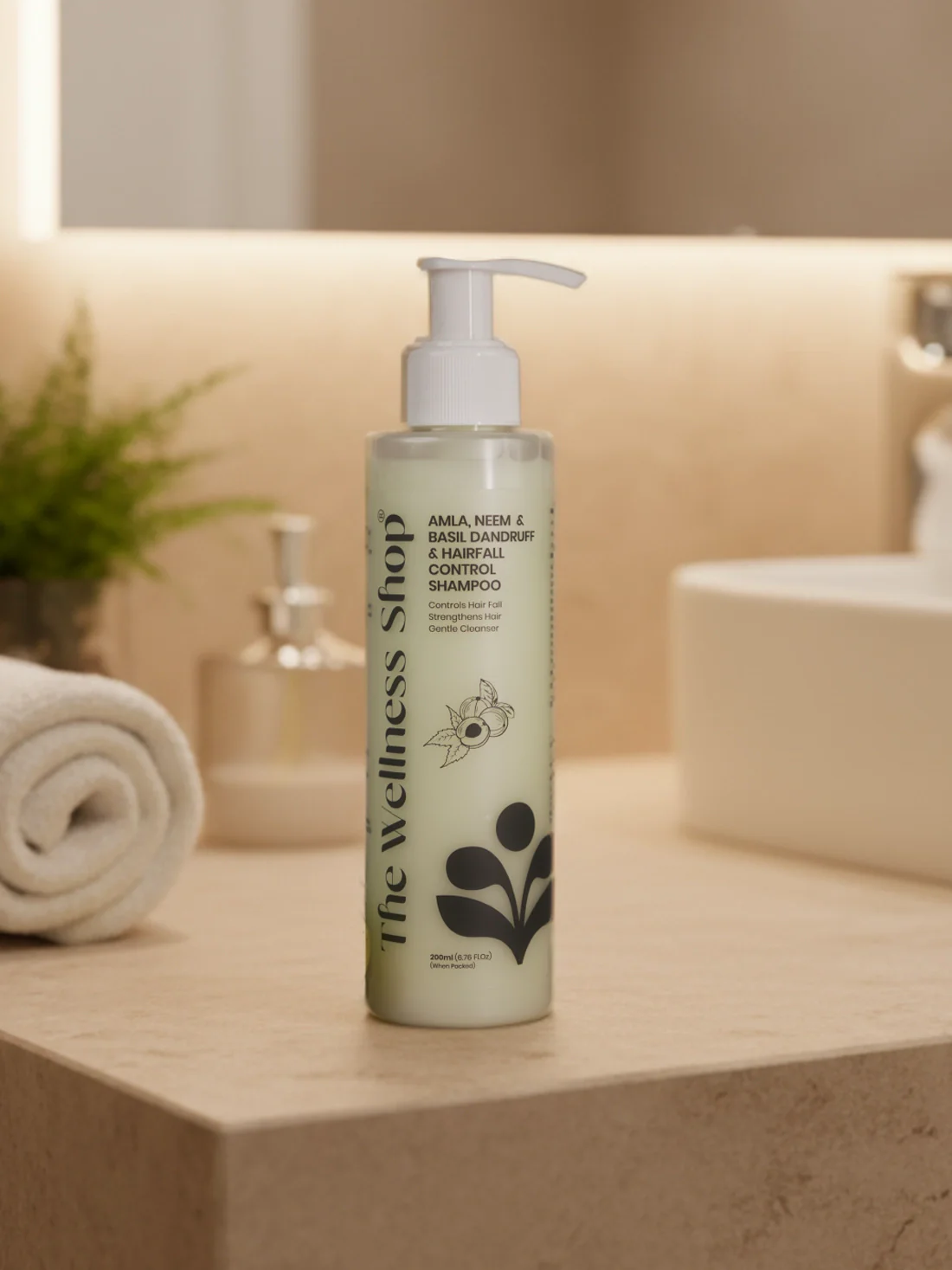 Amla, Neem And Basil Shampoo For Dandruff & Hair Fall Control (No Paraben, No Sulphate) - Image 3