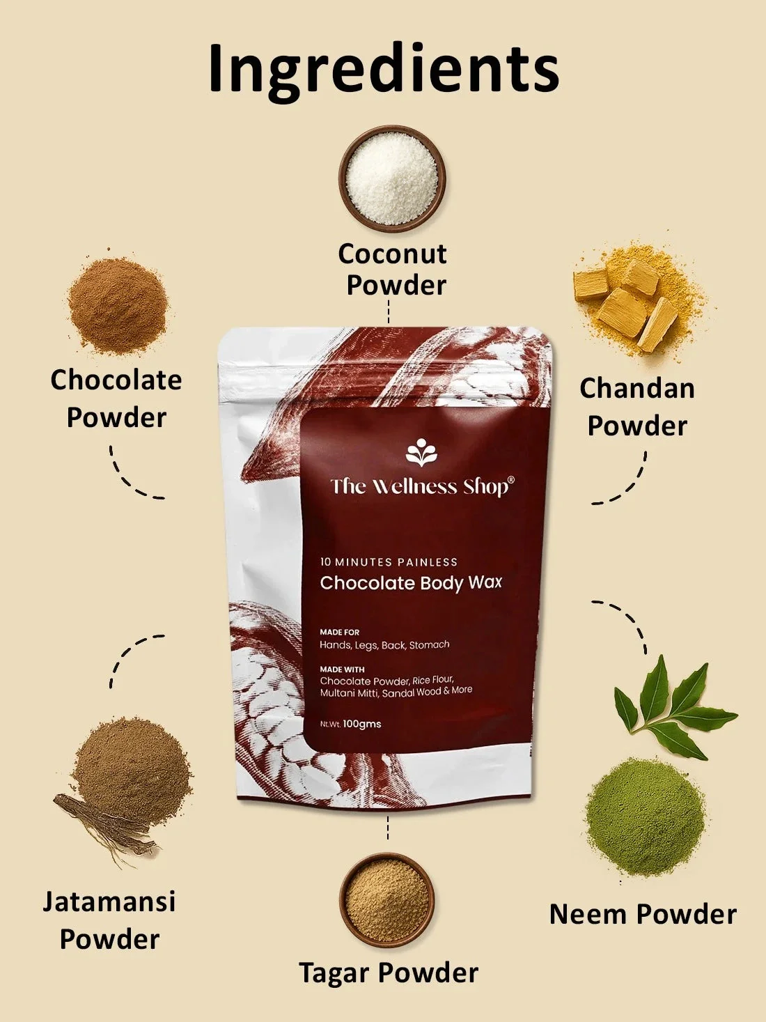 Chocolate Hair Removal Powder - 10 Minute Full Body Wax - Image 5