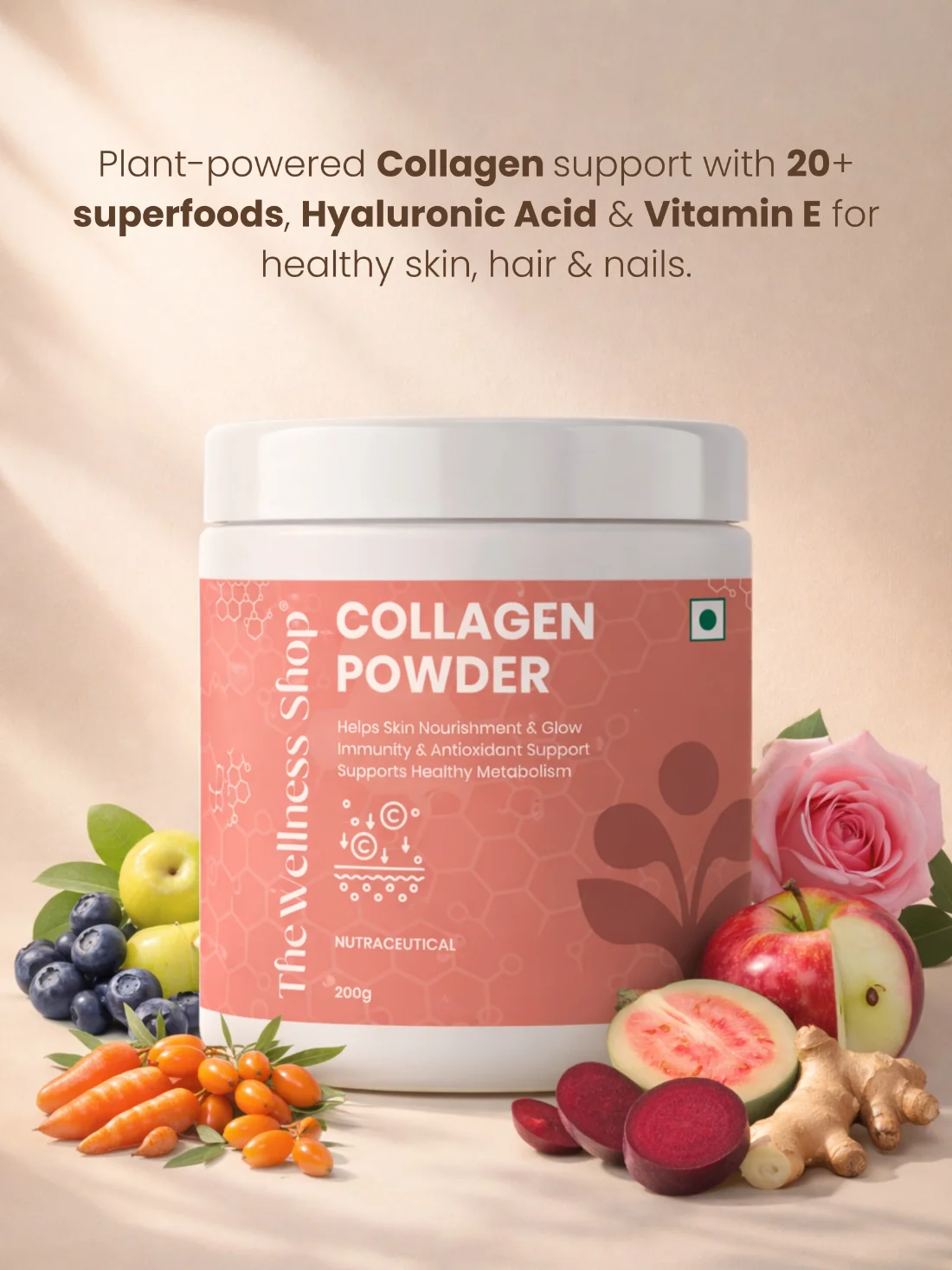 Pure Plant Collagen Booster Powder for Healthy, Radiant Skin