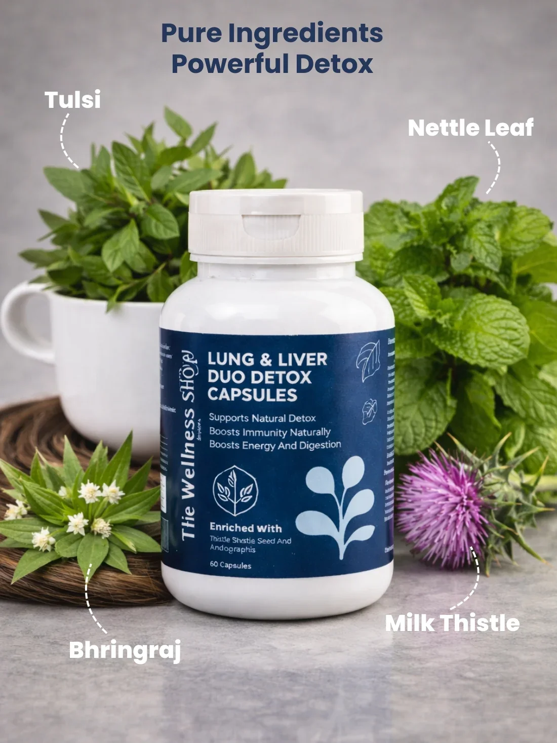 Lungs & Liver Detox Capsules - 12-Herb Ayurvedic Formula for Cleaner Breathing & Lighter Living - Image 5