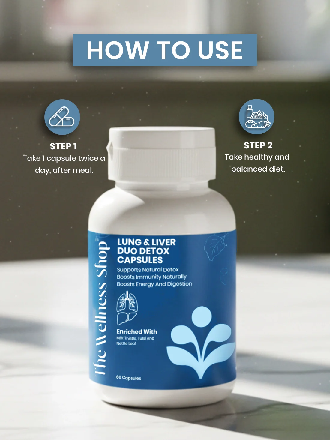 Lungs & Liver Detox Capsules - 12-Herb Ayurvedic Formula for Cleaner Breathing & Lighter Living - Image 6