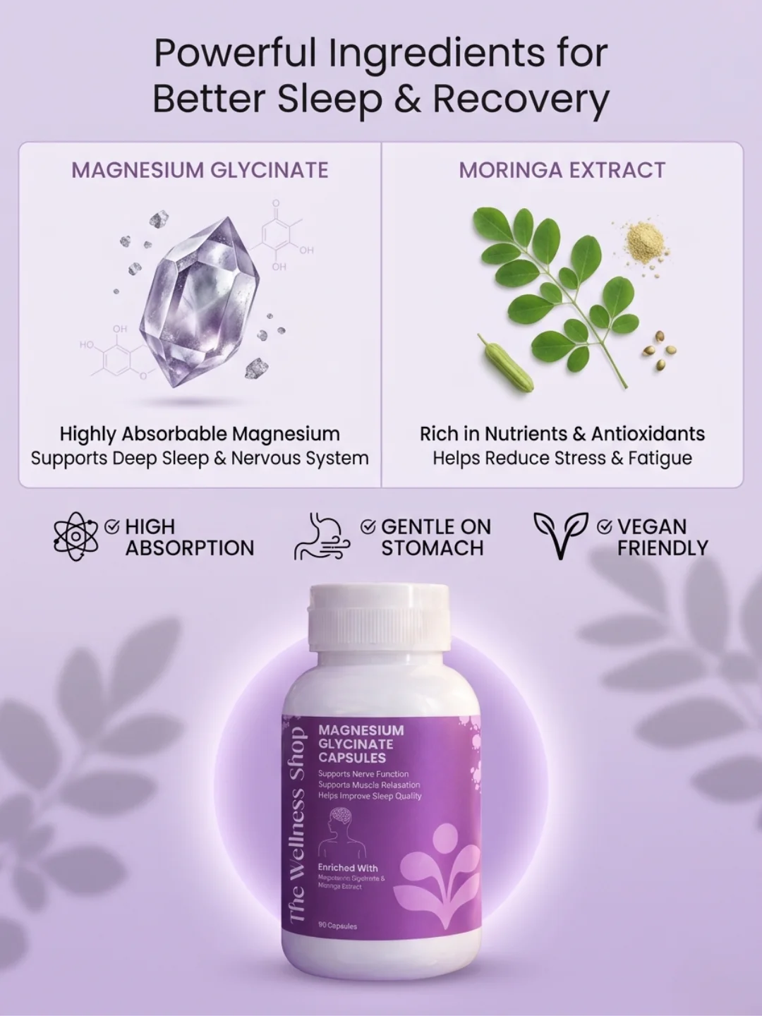 Magnesium Glycinate Capsules for Deep Sleep & Calm Mind - Image 4