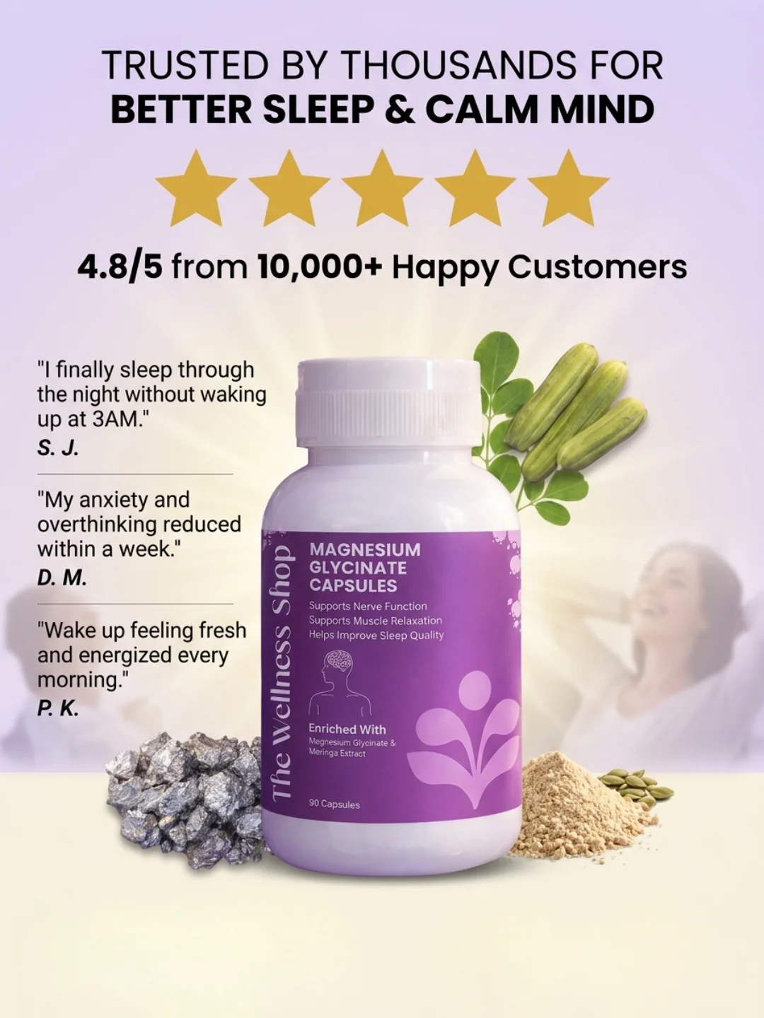 Magnesium Glycinate Capsules for Deep Sleep & Calm Mind - Image 7