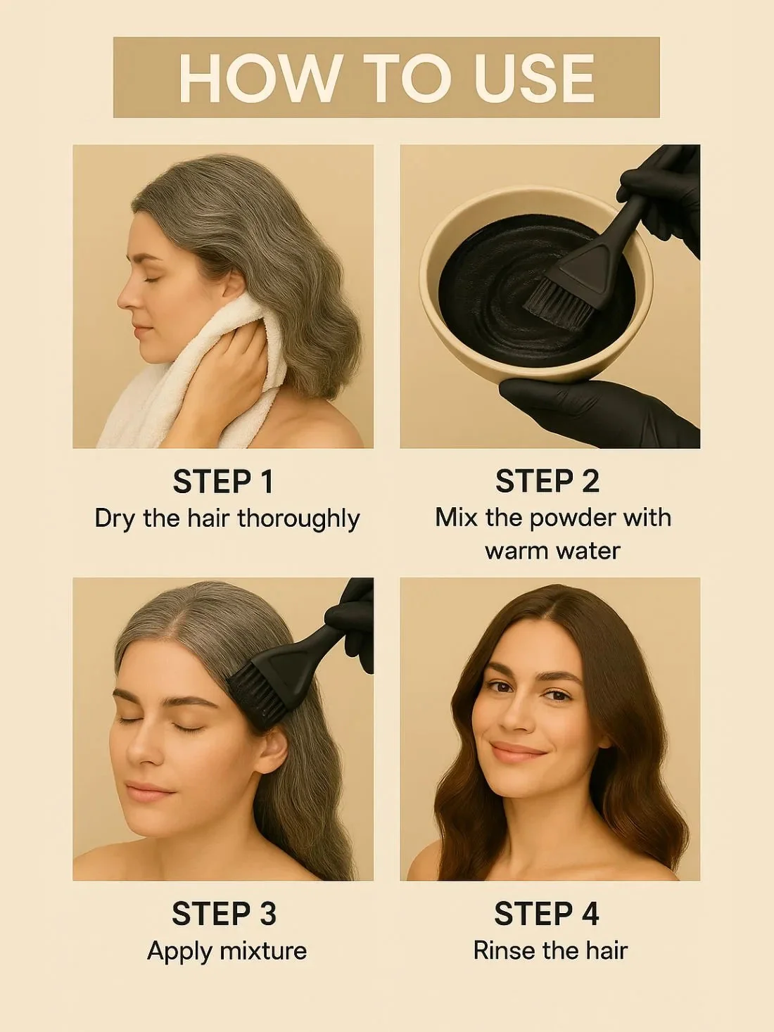 Natural Brown Hair Colour - 100gm(No Ammonia, Premium Quality, Lasts 3 Weeks) - Image 6