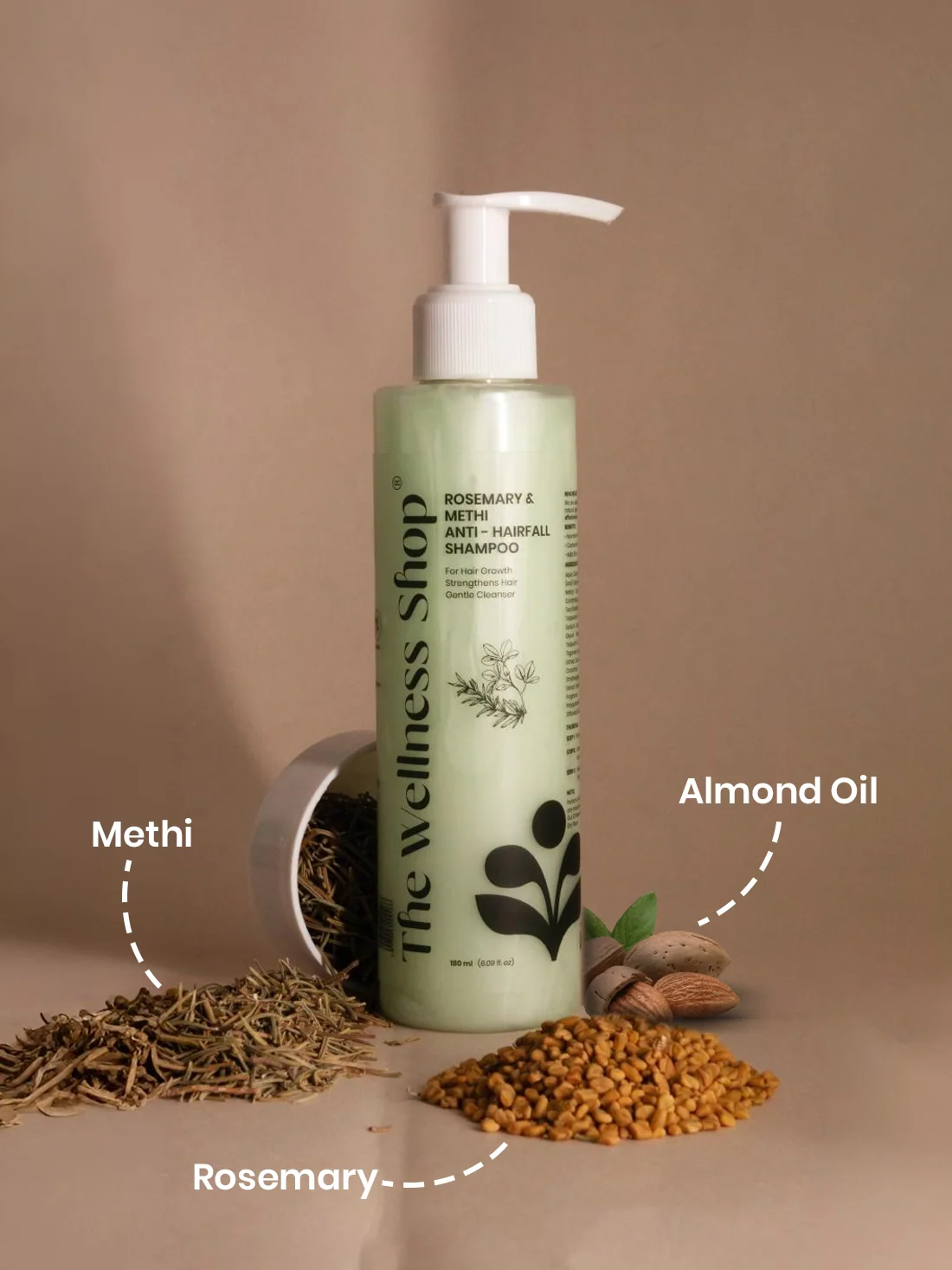 Rosemary & Methi Anti Hairfall Shampoo - Hair Fall & Thinning, Slow Hair Growth, Dullness & Lack Of Shine - Image 6