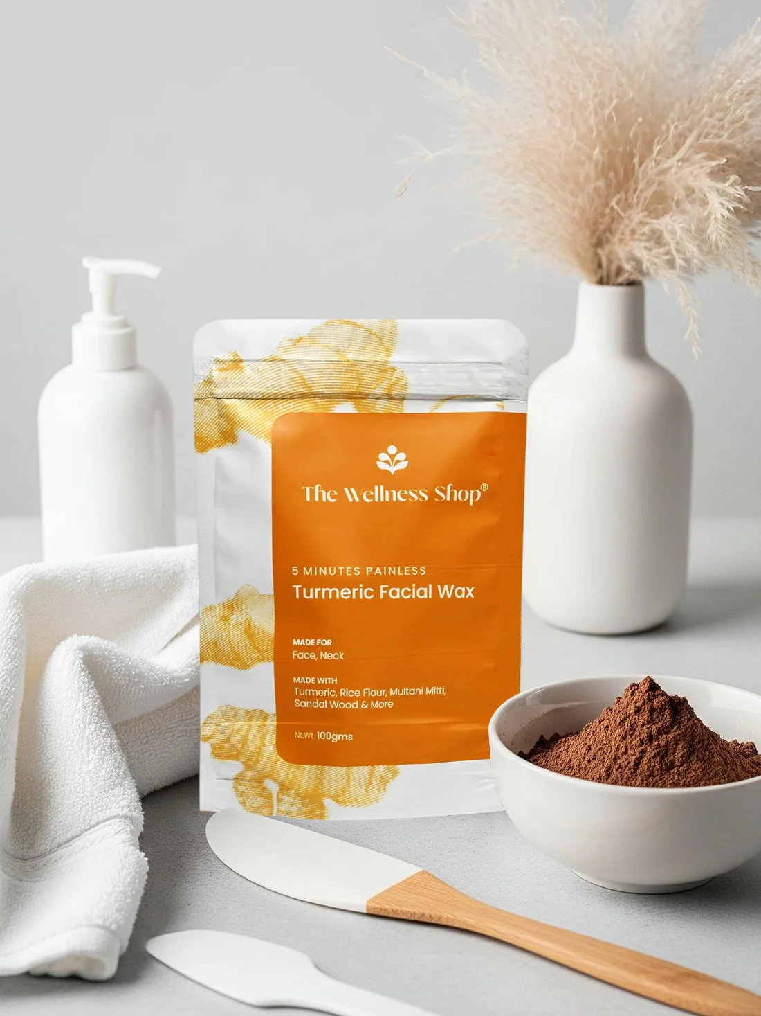 Turmeric Facial Wax - 5 Minutes Painless Herbal Wax Powder - Image 3