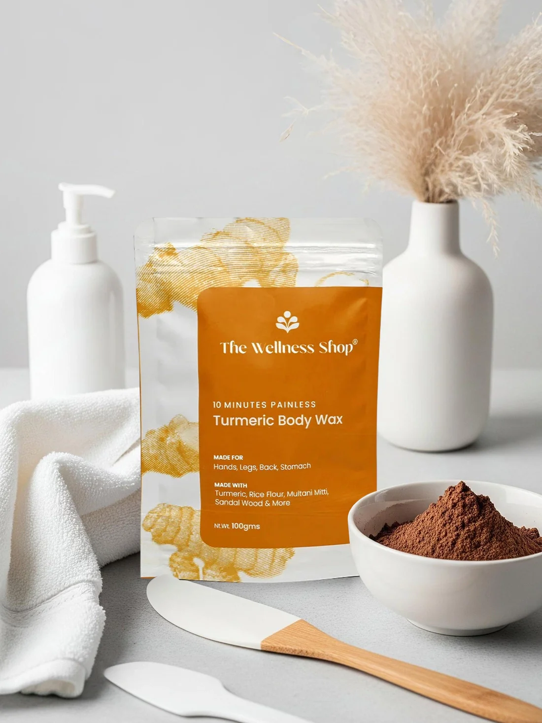 Turmeric Full Body Wax - 10 Minute Painless Herbal Wax Powder - Image 3