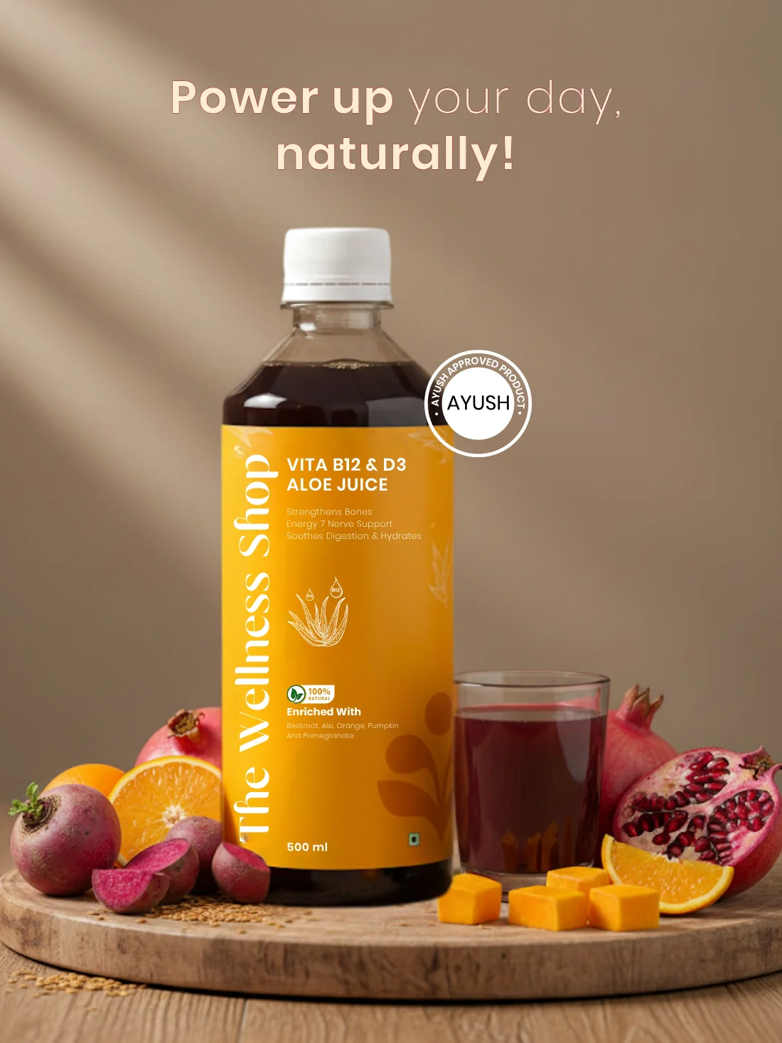 Vitamin B12 And D3 Aloe Juice- 100% Ayurvedic Juice for Energy, Immunity & Bone Health - Image 11