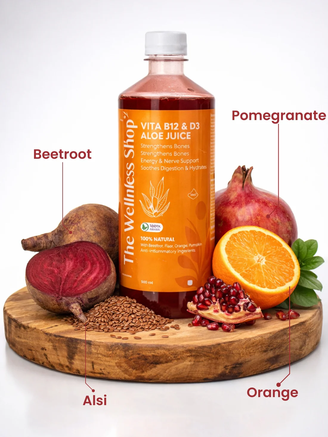 Vitamin B12 And D3 Aloe Juice- 100% Ayurvedic Juice for Energy, Immunity & Bone Health - Image 4